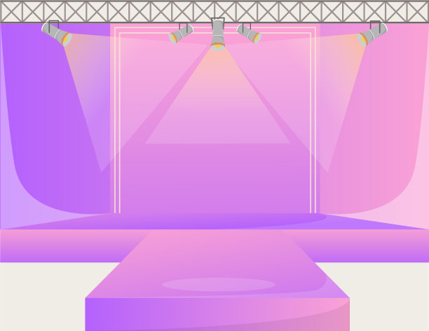 粉色跑道平台平，彩色空裙台图片下载