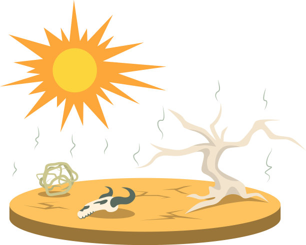 干旱卡通缺水大灾变图片下载