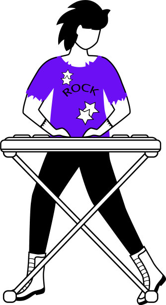 键盘手平轮廓键盘播放器图片下载