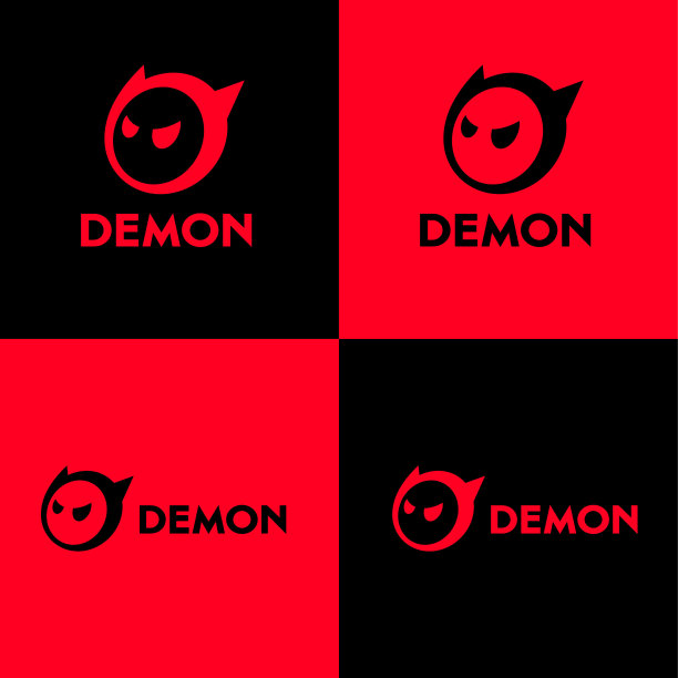 恶魔图标。愤怒的脸。圆形符号，带有小角。能量饮料图标。图片下载