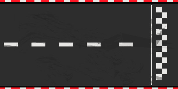 赛车空道路，曲线轨道顶部视图在卡通风格孤立在白色背景。运动方程式地图。矢量图图片下载