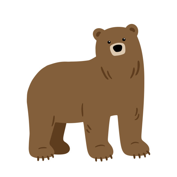 手绘森林动物:熊图片下载