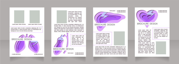 儿童肥胖治疗空白宣传册布局图片下载