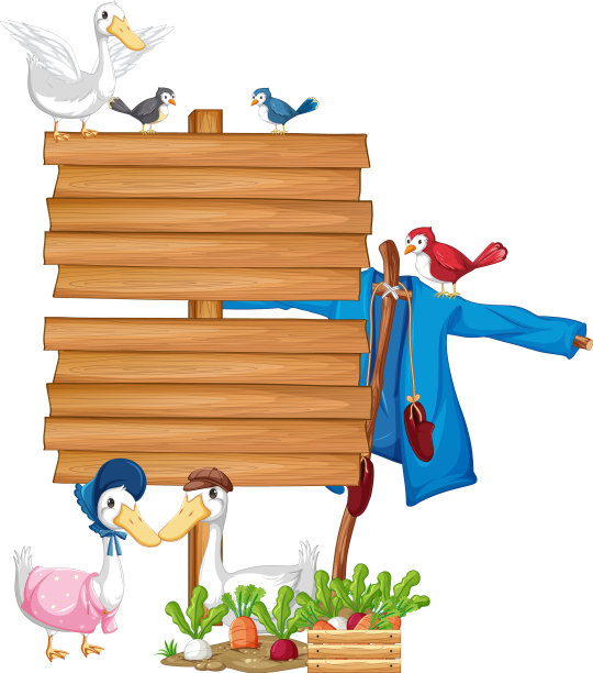 鸭子用木牌横幅图片下载