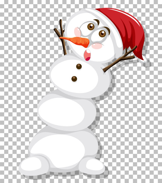 网格背景上的雪人图片下载