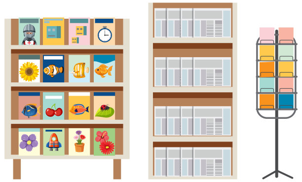 白色背景的纪念品商店元素图片下载