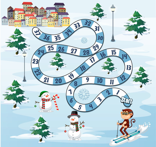 数雪主题游戏模板图片下载