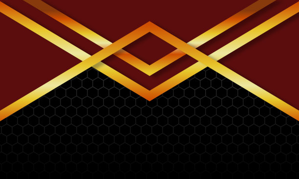 抽象金色箭头方向几何黑色与文本拷贝空间。图片下载