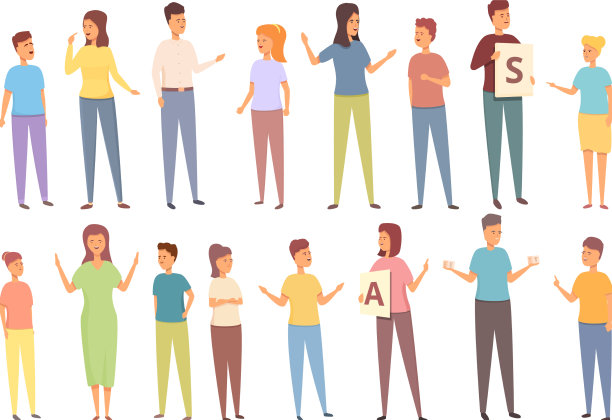 言语治疗师的图标设置卡通嘴图片下载