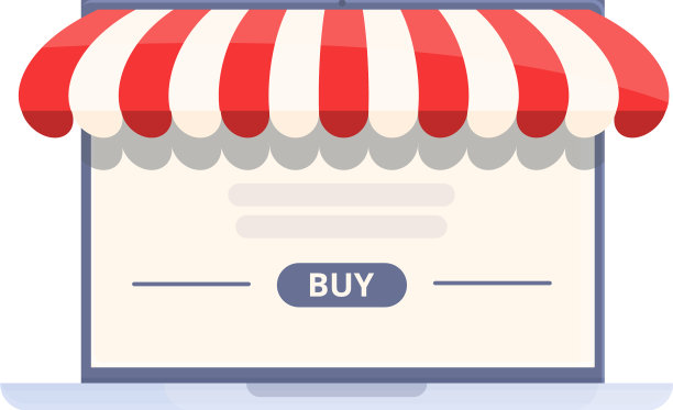 媒体网上商店图标卡通店销售图片下载