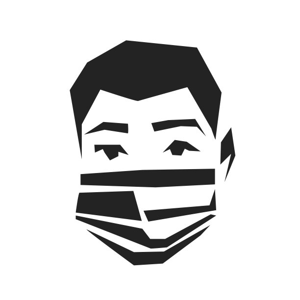 一个戴着医用面具的人的肖像Covid-19大流行图片下载