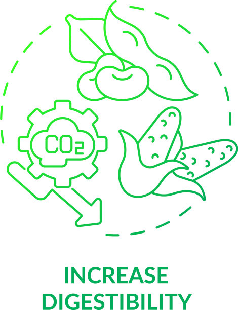 增加消化率绿色梯度概念图标图片下载