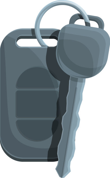 防盗汽车报警钥匙图标卡通遥控器图片下载