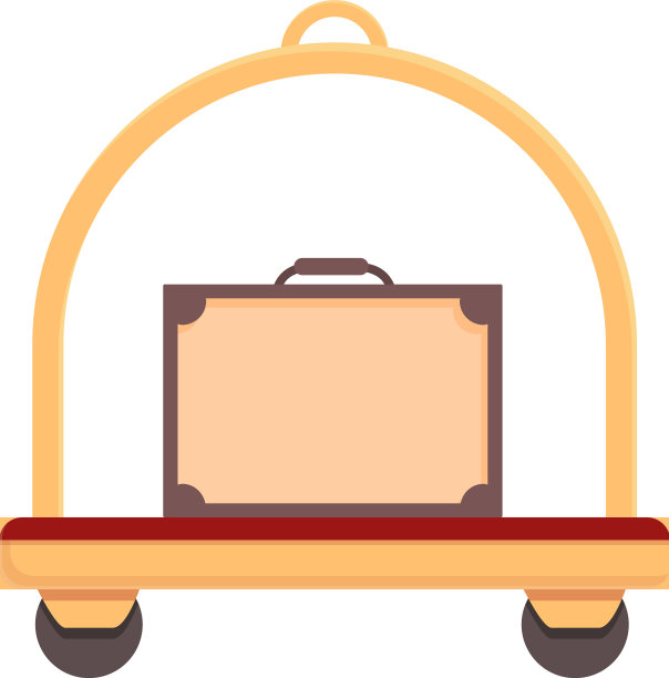 机场行李推车图标卡通图片下载