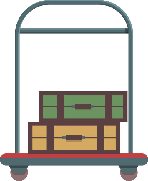 搬运行李手推车图标卡通旅行图片下载