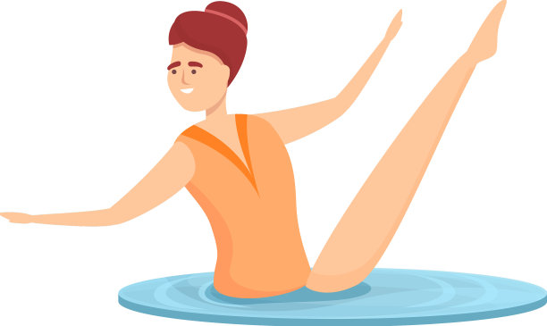 泳池体操图标卡通同步图片下载