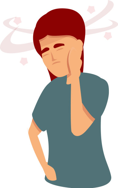 女性脑痛图标卡通流感病图片下载