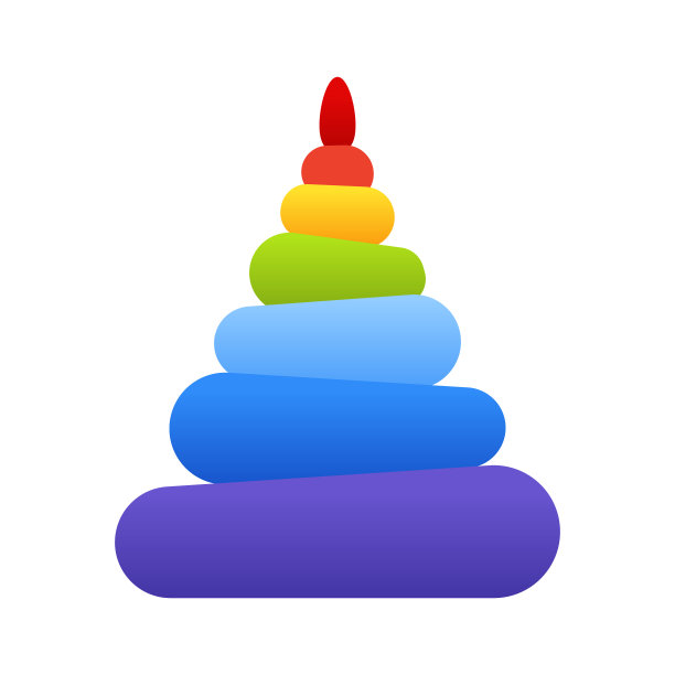 金字塔制成的塑料环-现代平面设计图片下载