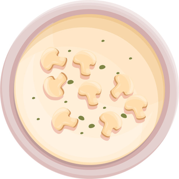 蘑菇汤奶油图标卡通热食物图片下载