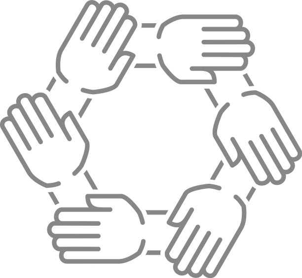 团结和团队合作线性图标图片下载