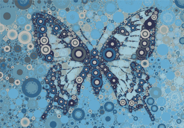 深蓝色的蝴蝶图片下载