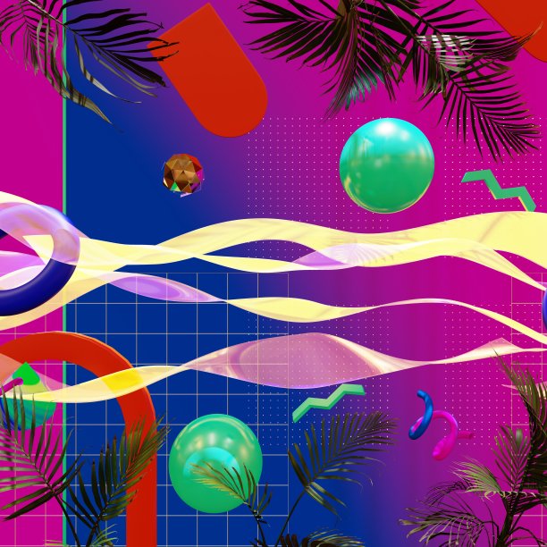 抽象玻璃几何艺术图片下载