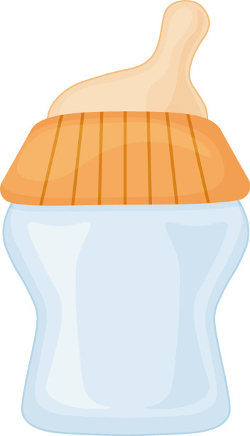 一个装有婴儿奶嘴的瓶子，空的图片下载