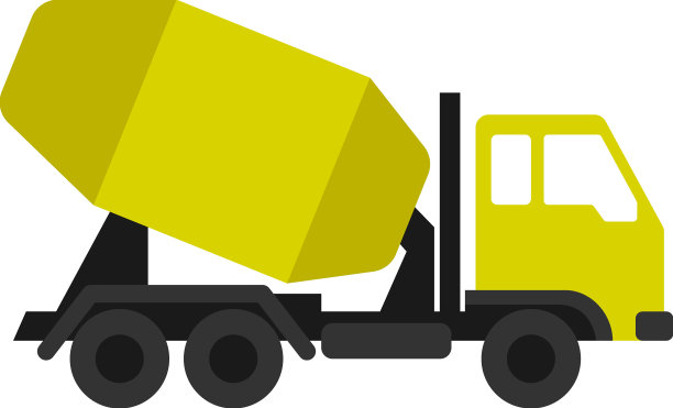 水泥卡车图标设计模板隔离图片下载