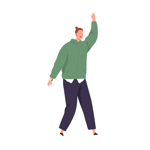 男子挥手与SMB打招呼与hi手势图片下载