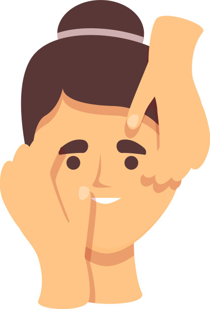 女性护理按摩图标卡通皮肤脸图片下载