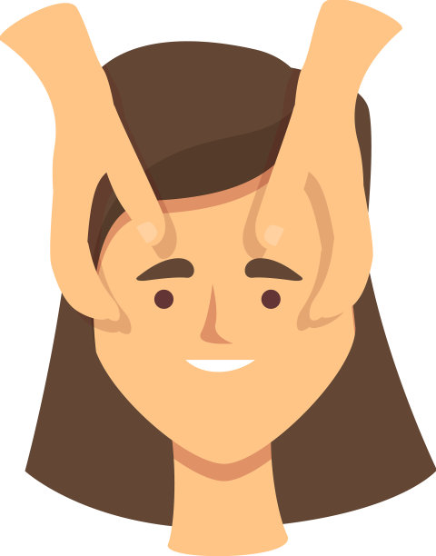 眼脸按摩图标卡通皮肤美容图片下载