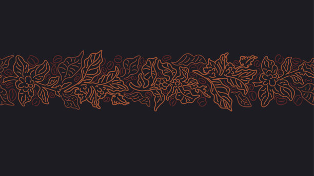 咖啡图形打印矢量无缝图案，艺术图片下载