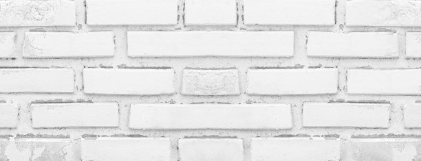 全景白石砖墙无缝背景图片下载