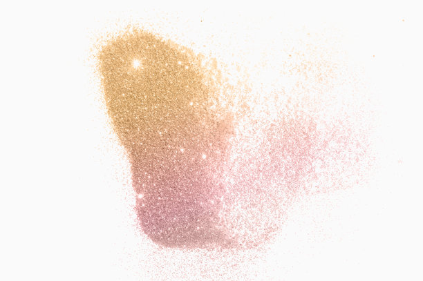 浅灰色背景与粉红色和金色闪光图片下载