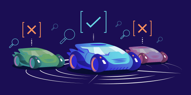 通常无人驾驶汽车颜色简单而平坦图片下载