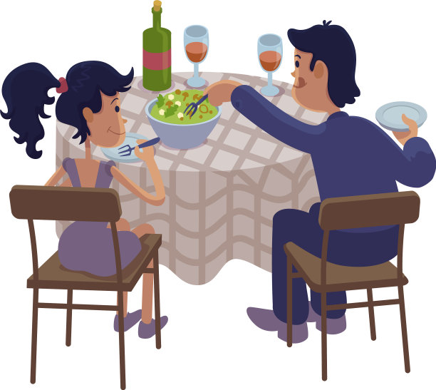 夫妻平共进晚餐图片下载