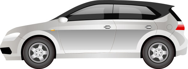 灰色电动掀背卡通未来主义图片下载