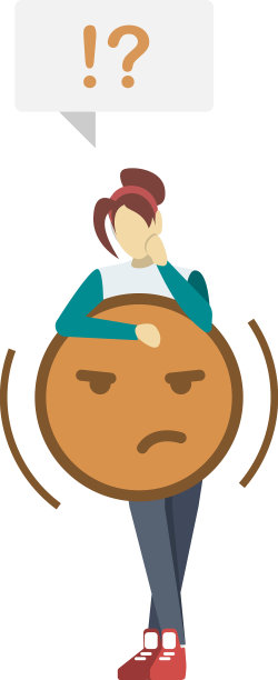 不满意的女孩半平RGB色负片图片下载