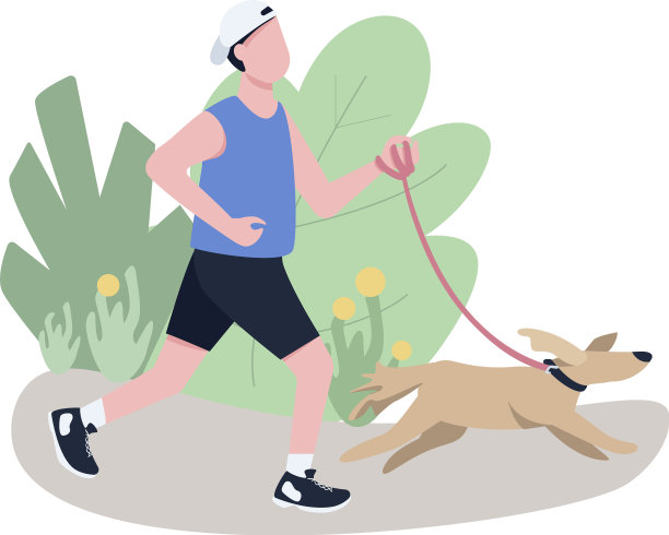 慢跑者与狗平色无脸的性格图片下载