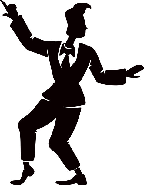 时髦的布吉伍吉男舞者黑色图片下载