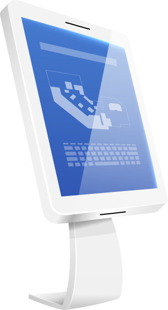 信息亭逼真的互动面板图片下载