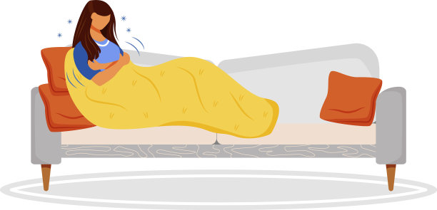 冰冷的扁平色无脸的女人与图片下载