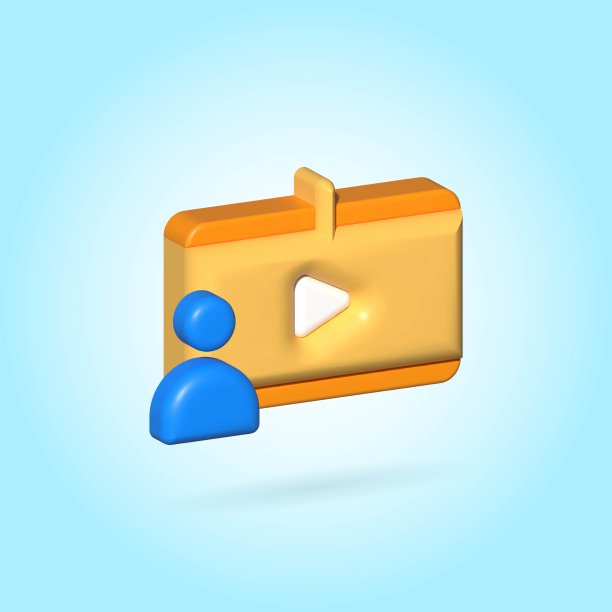 立体3d图标，投影仪屏幕与视频或演示，发言者在会议或讲座的概念。图片下载