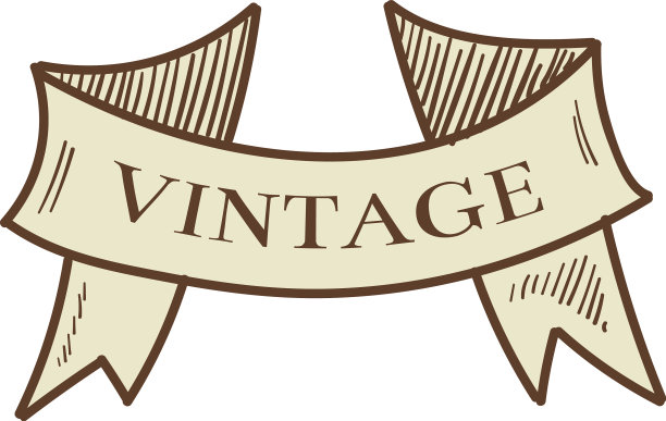 复古丝带复古品质标志老徽章图片下载
