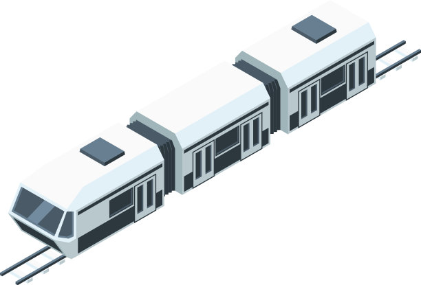 轨道上的等距列车，轨道上的地铁图片下载