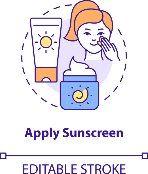 应用防晒概念图标图片下载