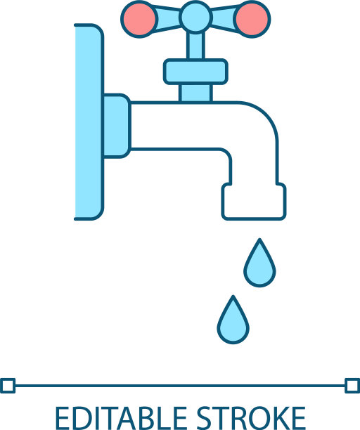 水流出RGB彩色图标图片下载