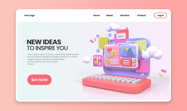 Web开发为UI UX设计概念说明登陆页面模板业务思路背景图片下载