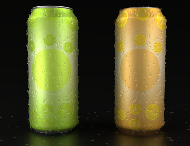 柠檬橙味无糖汽水罐图片下载