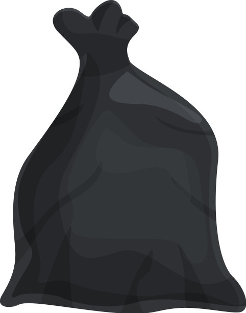 手垃圾袋图标卡通废塑料图片下载